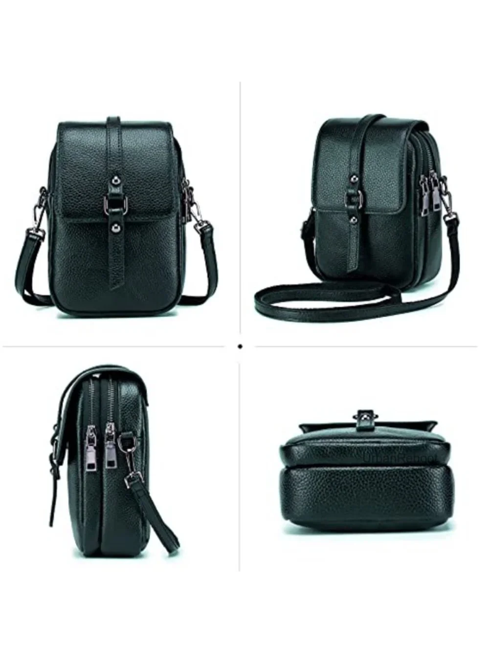 FANDARE Genuine Leather Crossbody Phone Bag Messenger Shoulder Pouch